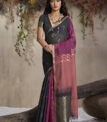 multi colour viscose cotton weaving contemporary saree