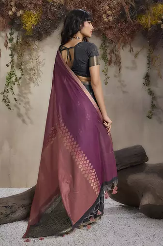 multi colour viscose cotton weaving work saree