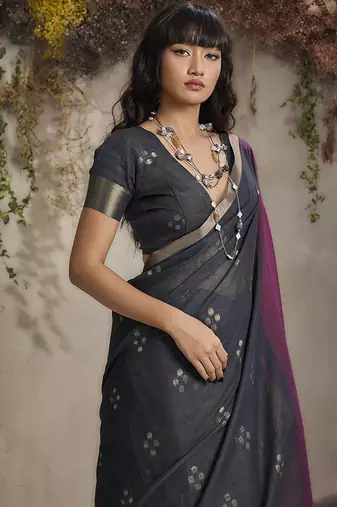 multi colour viscose cotton weaving work saree