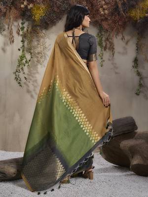 multi colour viscose cotton weaving work saree 3