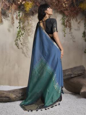 multi colour viscose cotton weaving work saree 3