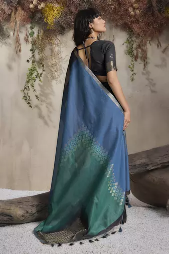 multi colour viscose cotton weaving work saree
