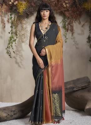 multi colour viscose cotton weaving work saree 1