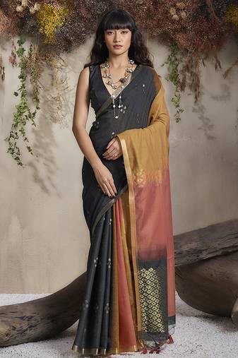 multi colour viscose cotton weaving contemporary saree