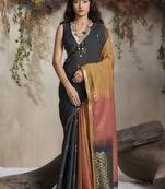 multi colour viscose cotton weaving contemporary saree