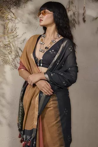 multi colour viscose cotton weaving work saree