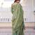 green silk zari sequins embroidered sharara set with dupatta