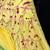 Yellow handloom linen saree with hand embroidered work