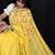 Yellow handloom linen saree with hand embroidered work