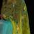 Green organza saree with hand embroidered work