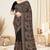 black designer saree with kashmiri resham embroidery