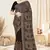 black designer saree with kashmiri resham embroidery