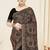 black designer saree with kashmiri resham embroidery