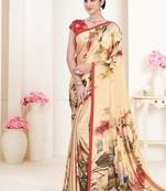 multicolor or premium printed saree with blouse