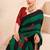 green or premium printed saree with blouse
