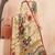 cream or premium printed saree with blouse