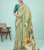multicolor or premium printed saree with blouse