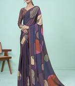 multicolor or premium printed saree with blouse