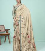 multicolor or premium printed saree with blouse