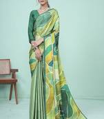 multicolor or premium printed saree with blouse