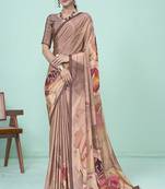 multicolor or premium printed saree with blouse