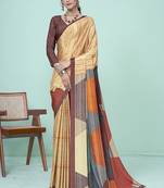 multicolor or premium printed saree with blouse