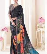 multicolor or premium printed saree with blouse