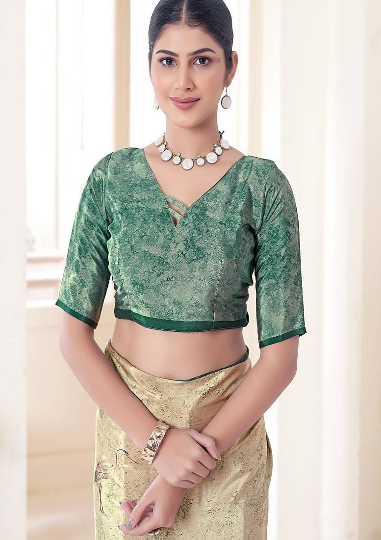 multicolor or premium printed saree with blouse