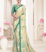 multicolor or premium printed saree with blouse