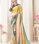multicolor or premium printed saree with blouse