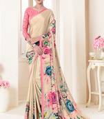 multicolor or premium printed saree with blouse