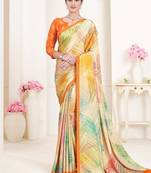 multicolor or premium printed saree with blouse
