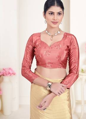 multicolor premium printed yellow crepe saree with blouse 4