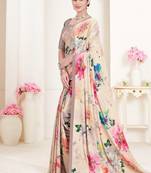 multicolor or premium printed saree with blouse