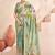 aqua green or premium printed saree with blouse