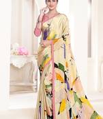 multicolor or premium printed saree with blouse