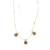 Invisible gold-plated triple pendant necklace with pearl detailing