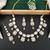 kundan polki necklace set with crystal white stones