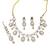 kundan polki necklace set with crystal white stones