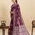wine  saree with rich soft art silk fabric with unstiched blouse piece
