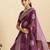 wine  saree with rich soft art silk fabric with unstiched blouse piece