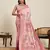 royal paithani soft silk blend saree in vibrant  pink with contrast border and unstiched blouse piece