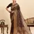 trendy designer dark brown soft silk blend  saree for women for  perfect for festive & celebration look