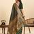 trendy designer dark green soft silk blend  saree for women for  perfect for festive & celebration look