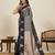 ethnic wear black soft silk blend saree for women for perfect for party, wedding & functions