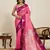 ethnic wear pink soft silk blend saree for women for perfect for party, wedding & functions