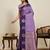 stylish women's purple soft silk blend  indian wear  saree with unstiched blouse piece