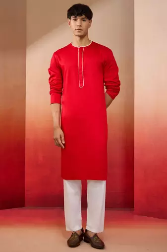men   s white cotton millennium aligarh kurta
