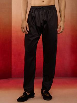 men   s black cotton millennium aligarh kurta 1