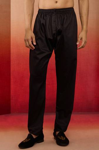 men   s black cotton millennium aligarh kurta